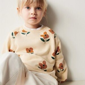 Zara Kids - Floral Sweatshirt - Light Yellow Floral